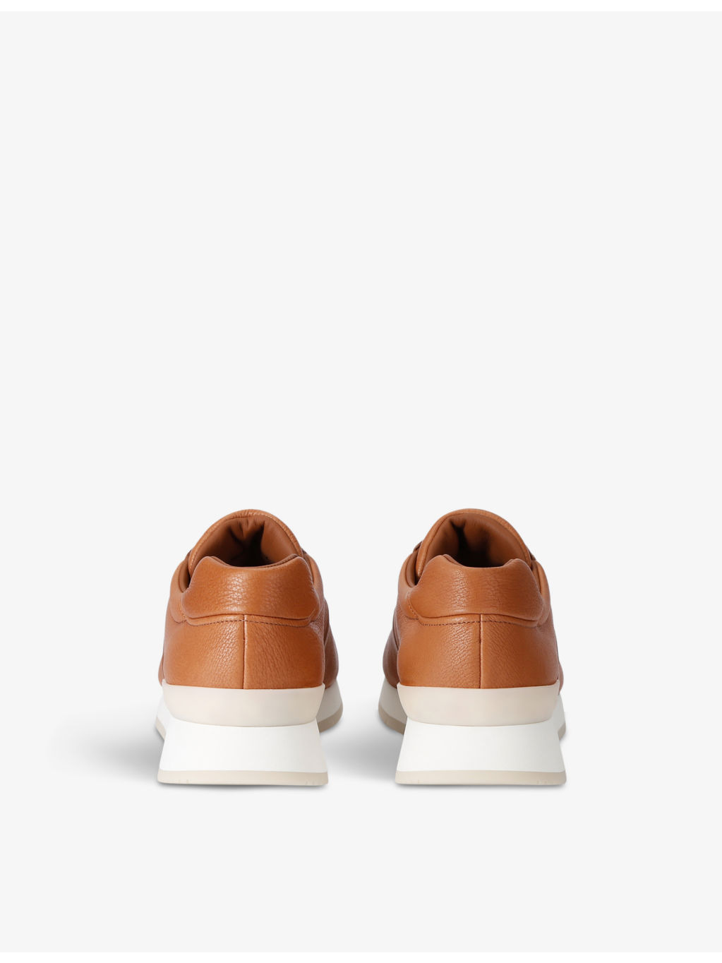 Livingston logo-embossed leather low-top trainers - 4