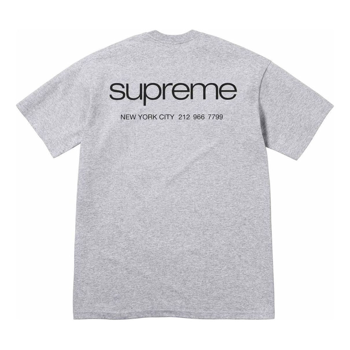 Supreme NYC Logo T-Shirt 'Grey Black' SUP-FW23-256 - 2