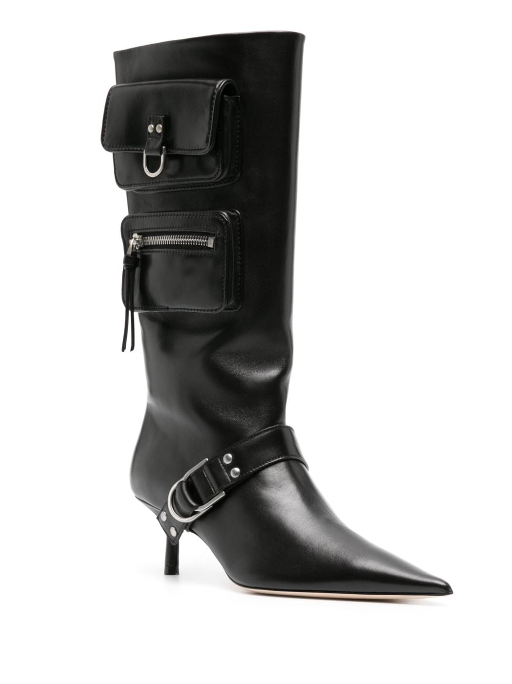 55mm pocket leather boots - 2