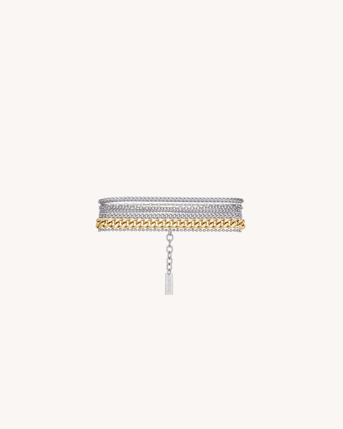 MULTI-CHAIN BRACELET IN 18K GREY GOLD AND 18K YELLOW GOLD - 2