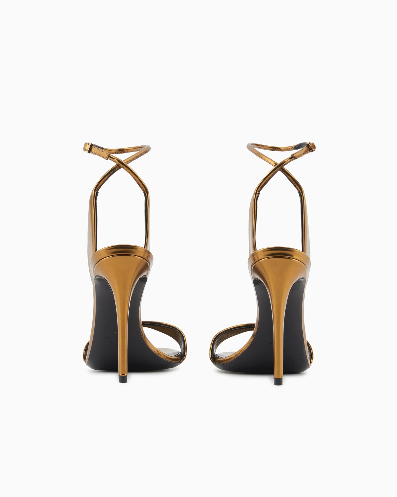 Lamé-leather heeled sandals - 3