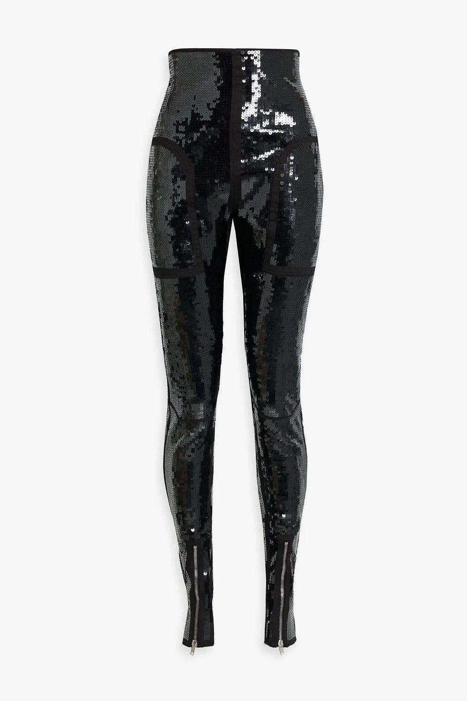 Sequined high-rise skinny jeans - 1