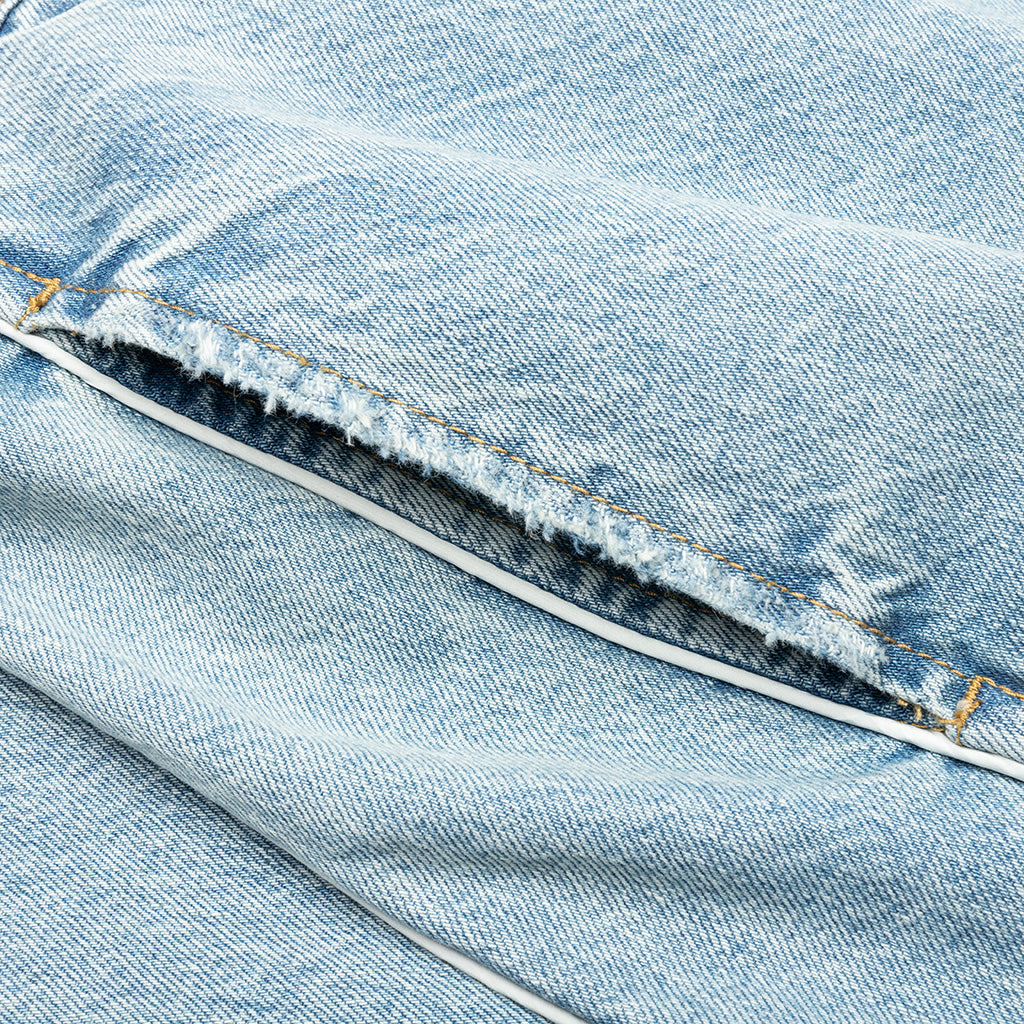 DENIM TRACK LOGO CARGOS - LIGHT WASH - 3