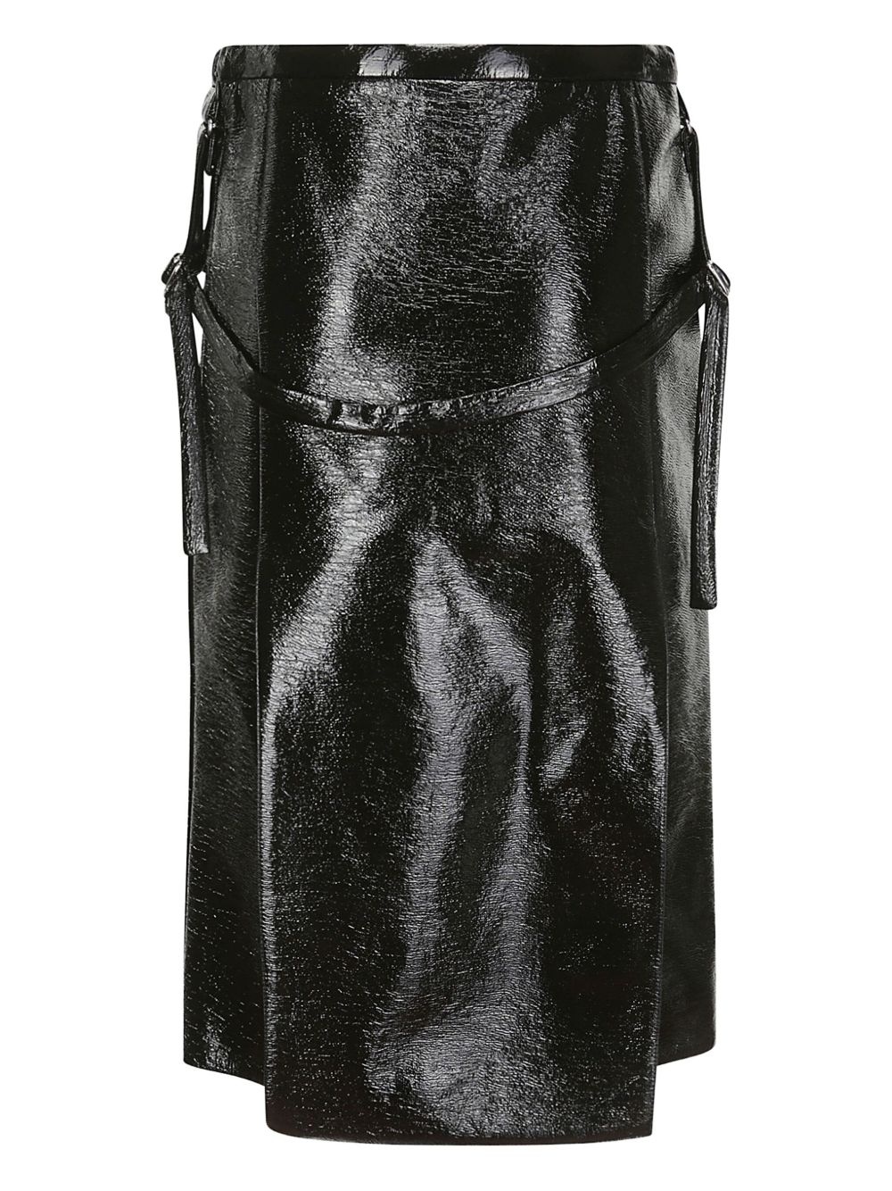 vinyl midi skirt - 2