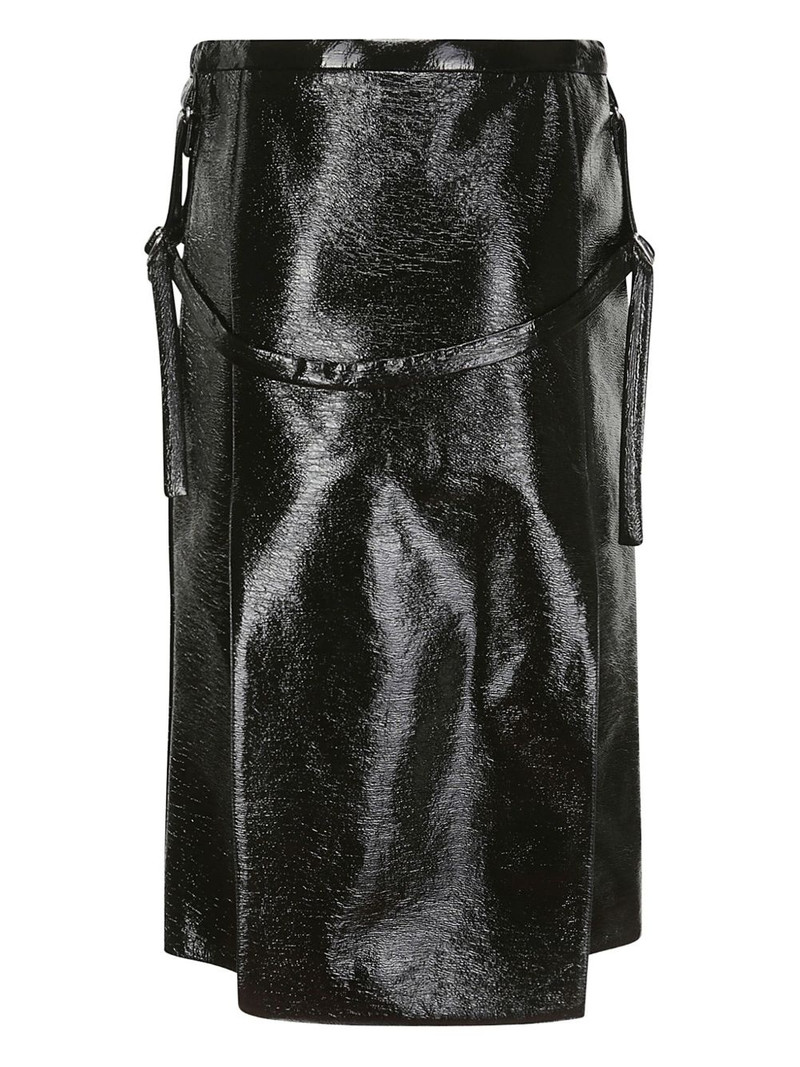 courrèges vinyl midi skirt outlook