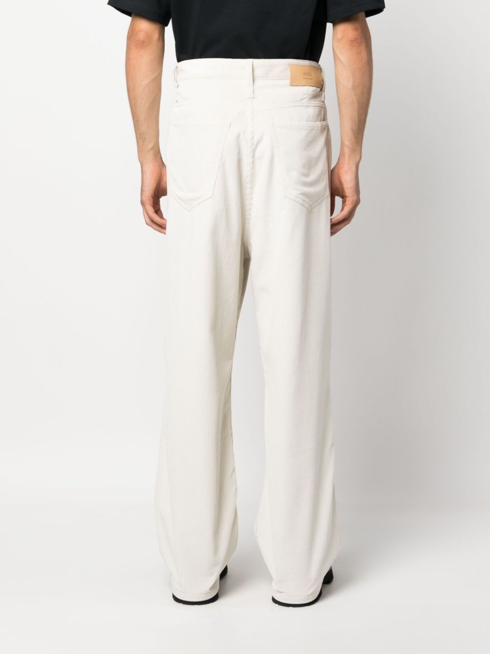 corduroy straight trousers - 8