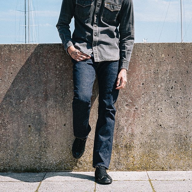 IH-777S-18 18oz Vintage Selvedge Denim Slim Tapered Cut Jeans - Indigo - 4