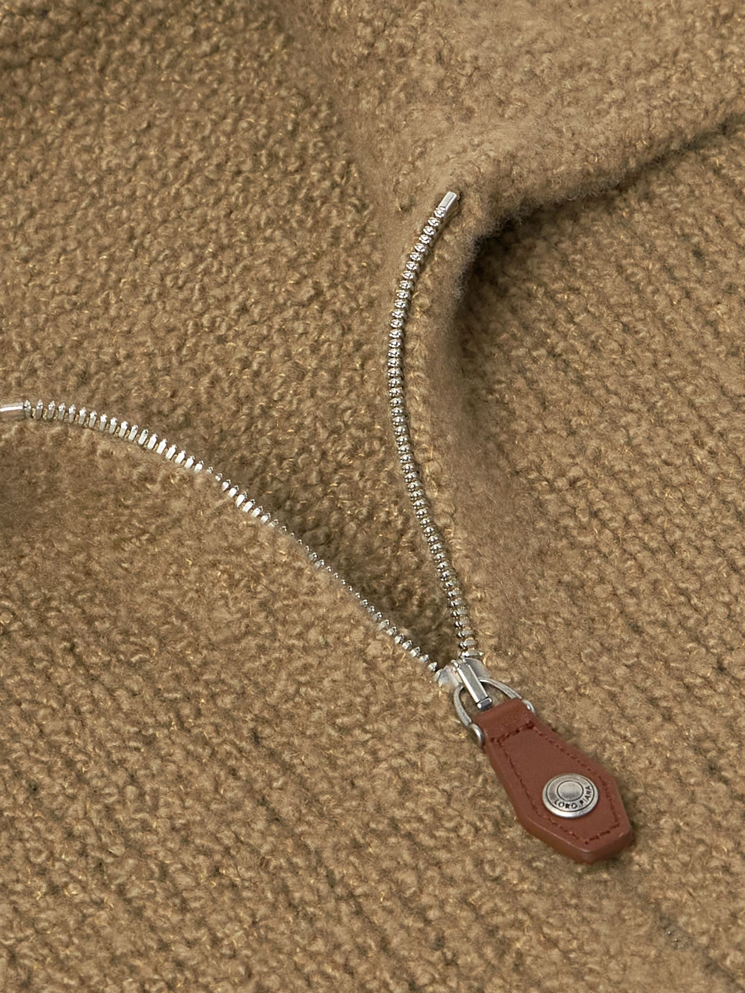 Folecchio Cashmere and Silk-Blend Half-Zip Sweater Brown - 4