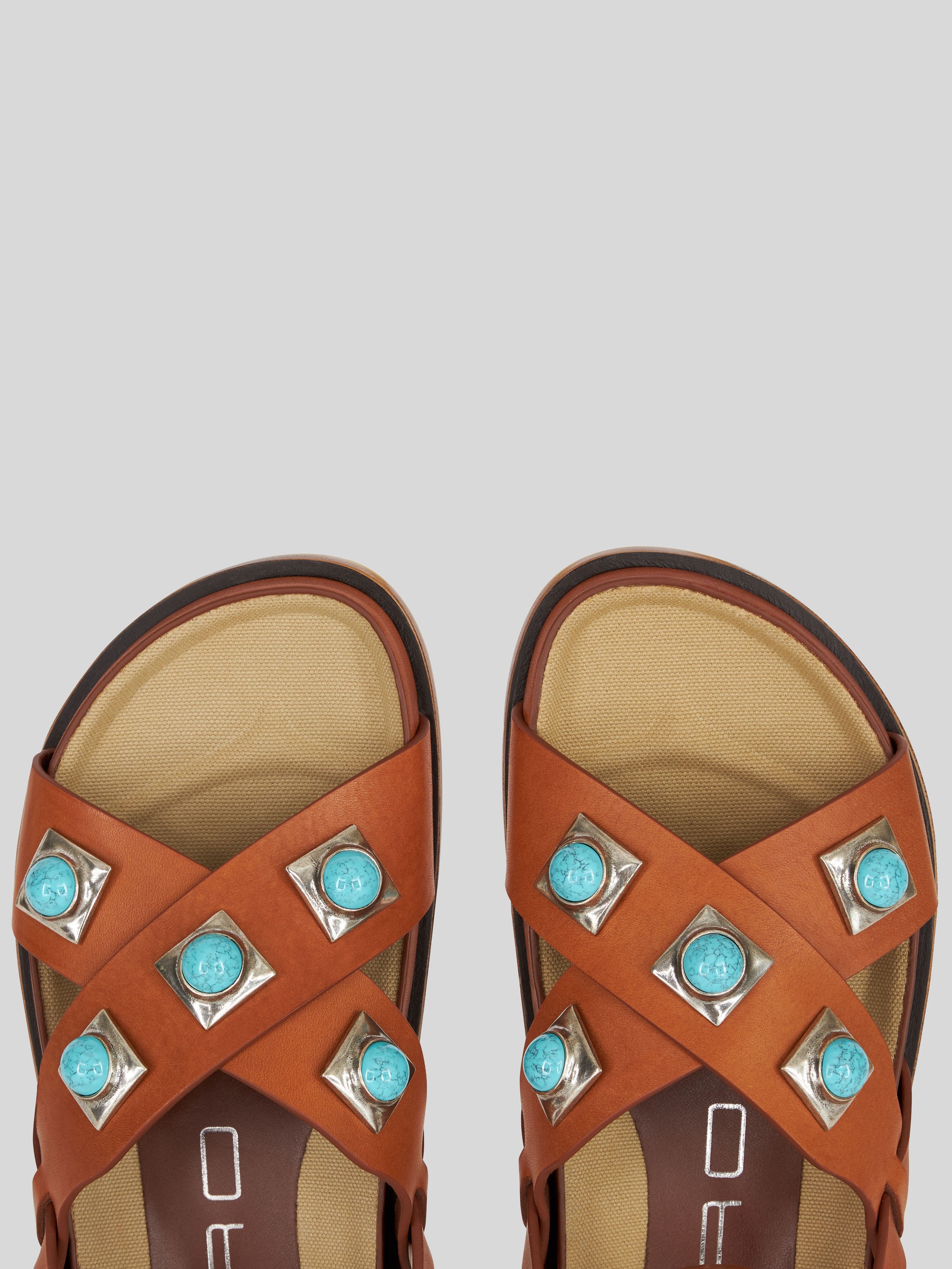 CROWN ME SANDAL WITH CABOCHON STONES - 3