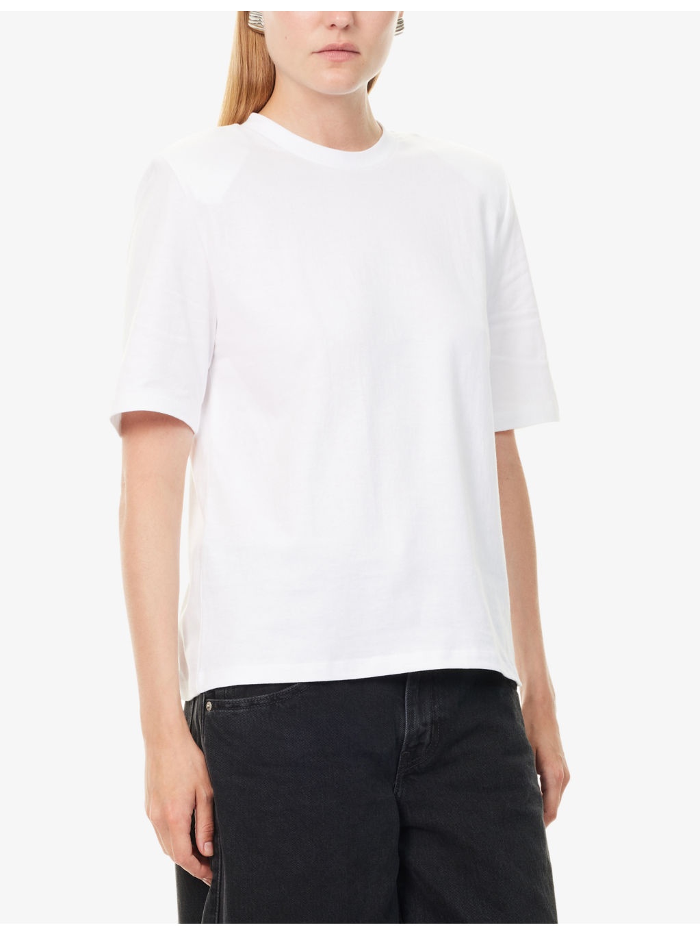 Carrington Padded-Shoulder Cotton-Jersey T-Shirt - 3