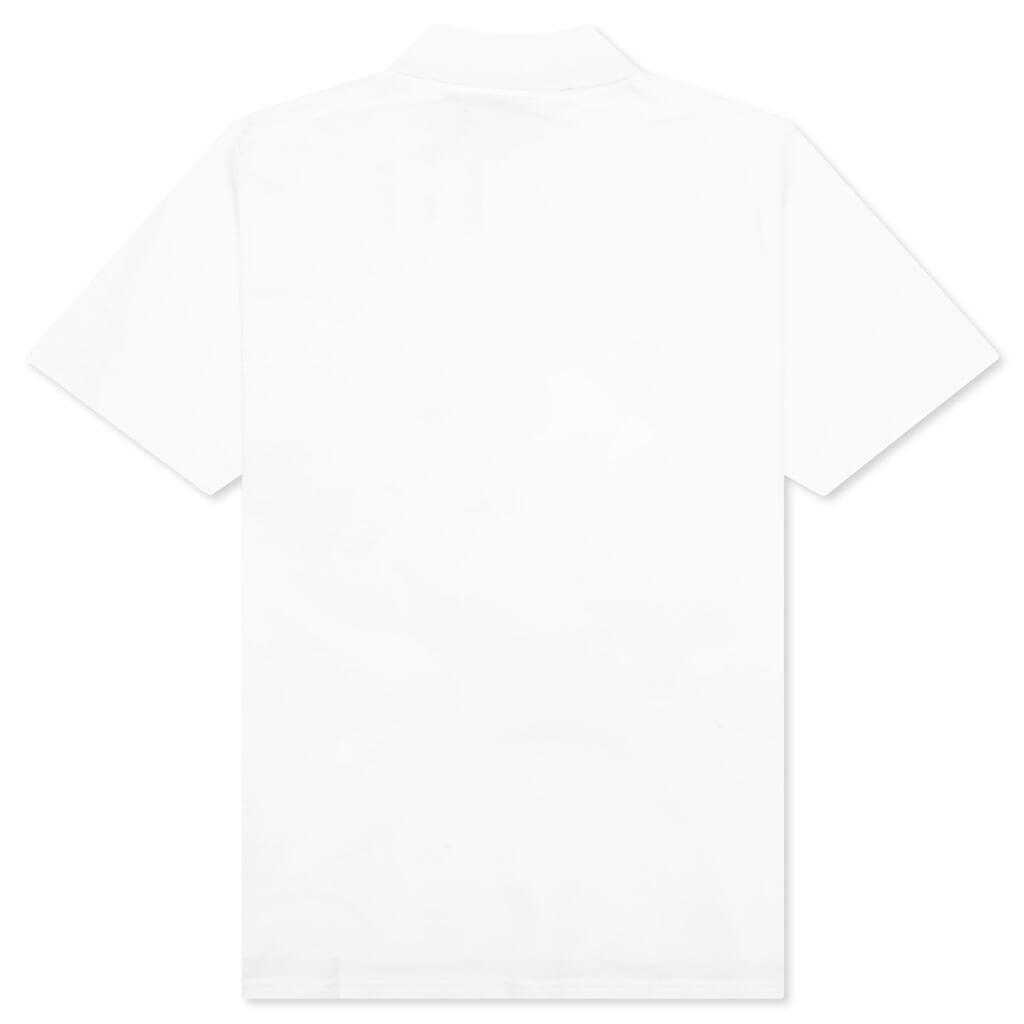 CLASSIC FIT POLO WITH LOGO EMBLEM DETAIL - OPTIC WHITE - 2