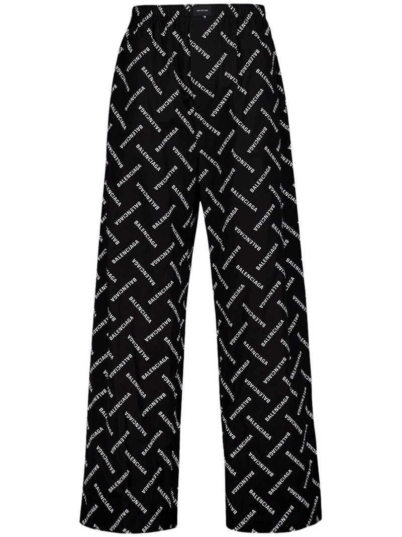 logo-print cotton trousers 1