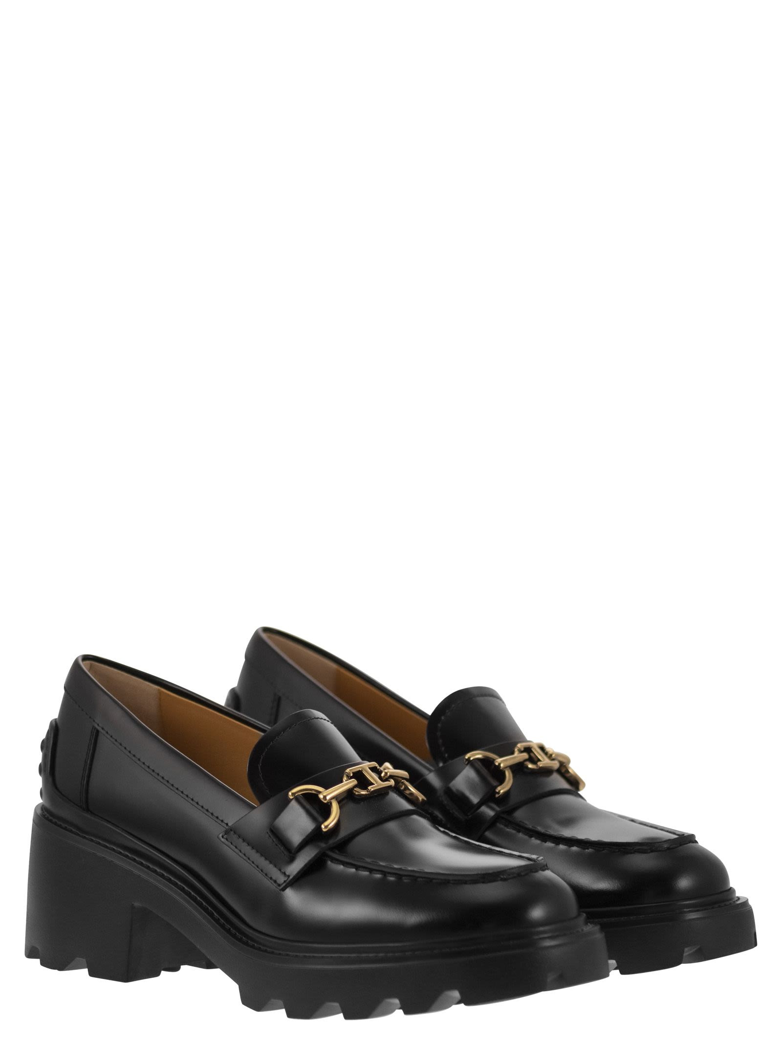 Tod's Women Leather Moccasin With Carrarmato Bottom - 4