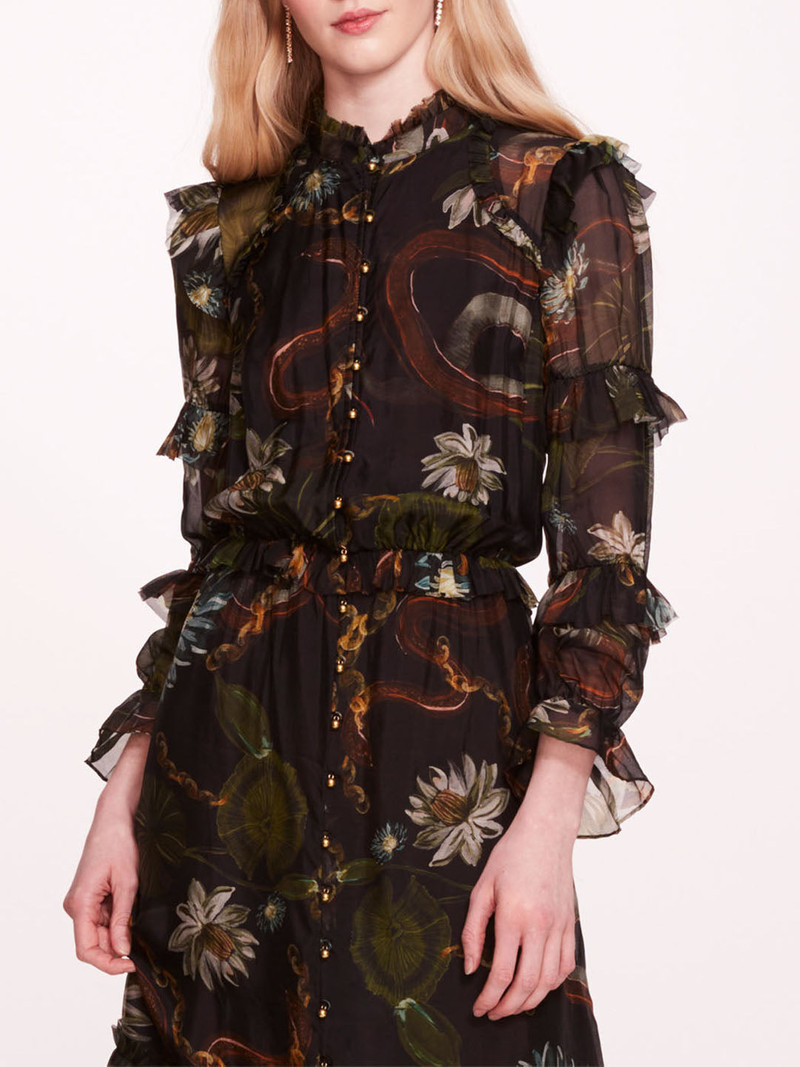 SILK LILY MIDI DRESS 4