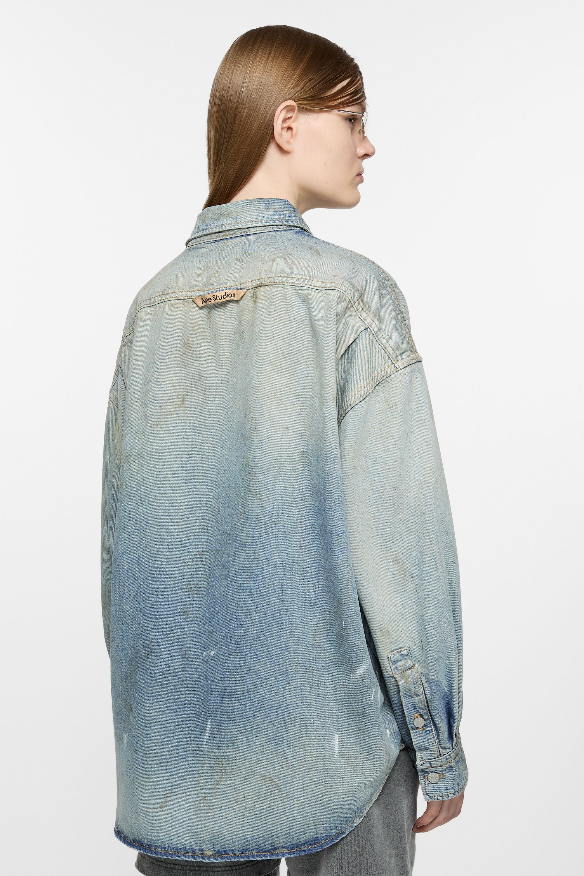 Denim button-up shirt - Light blue - 3