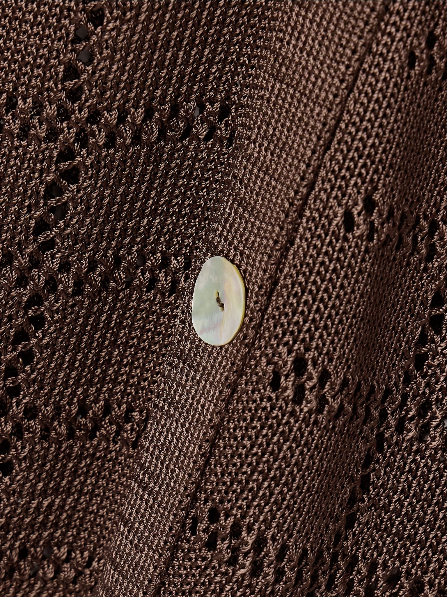 Open-knit shirt Chocolate - 4