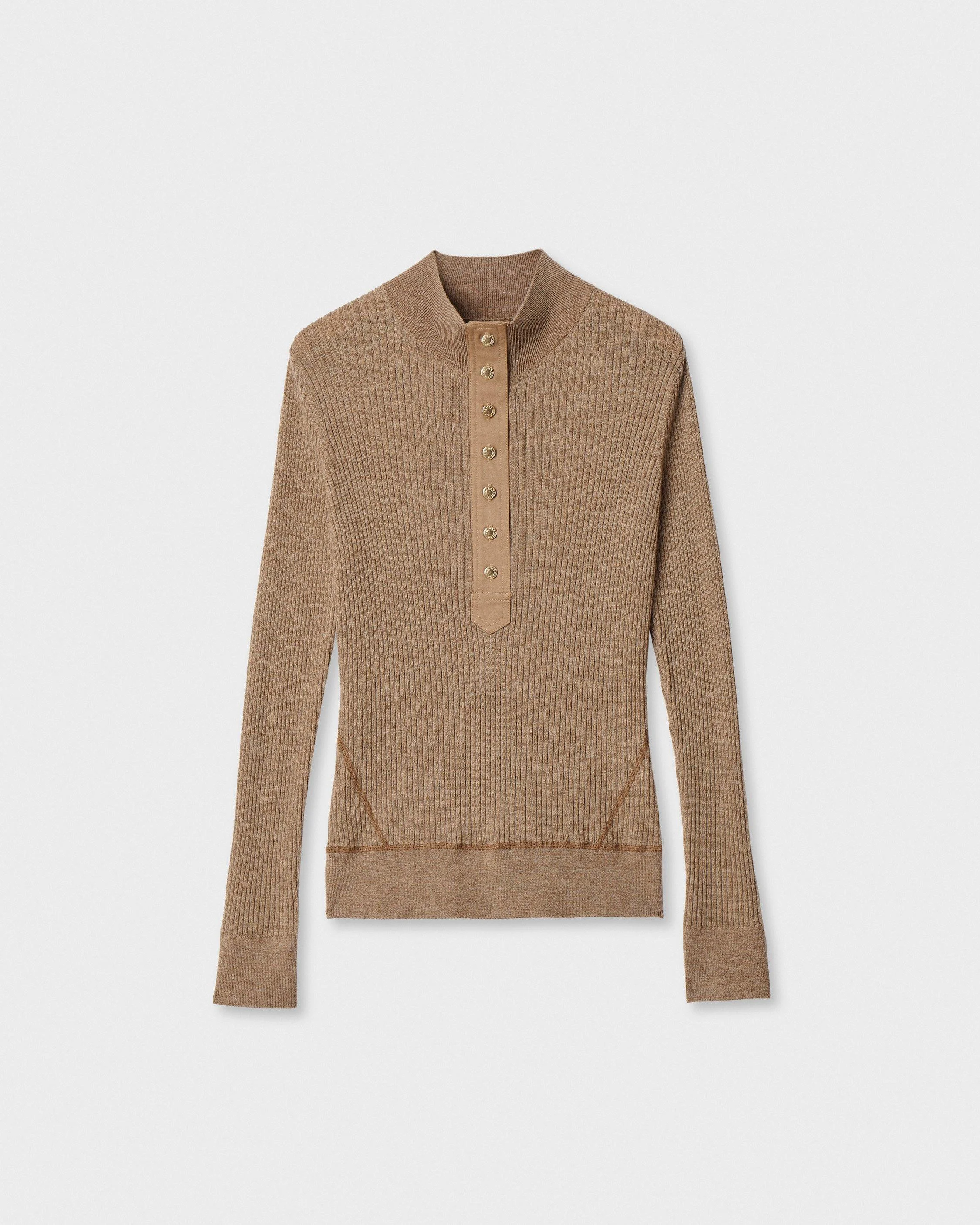 Lucy Merino Wool Henley - 1