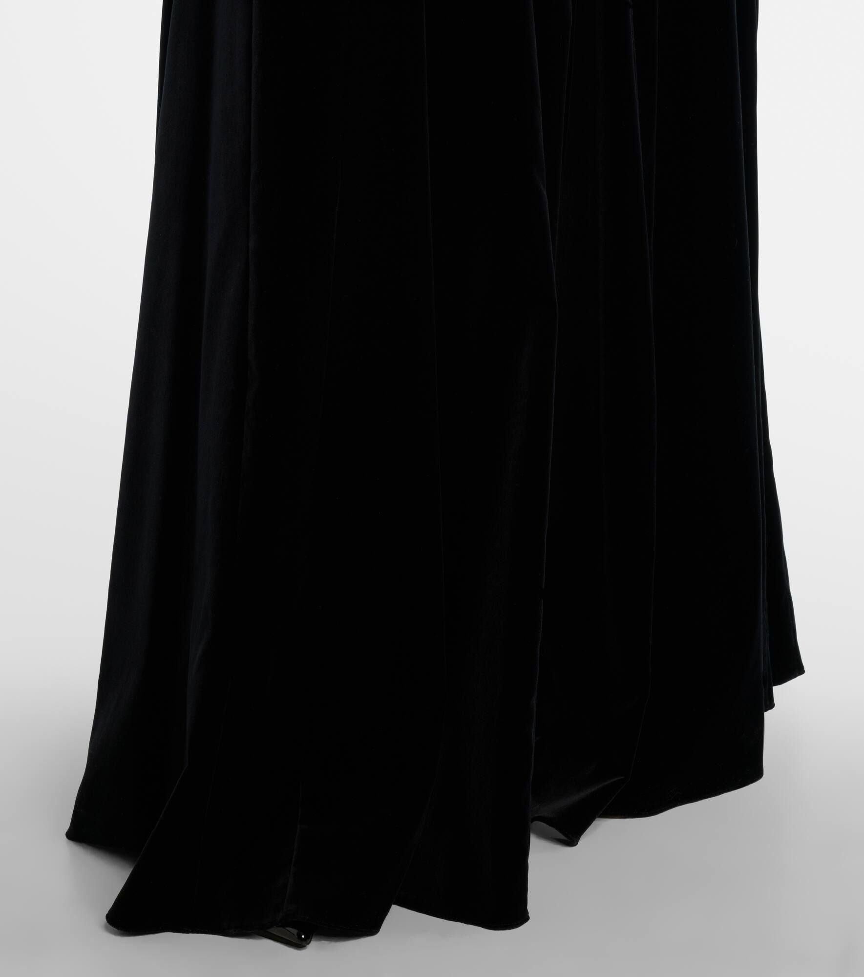 Cotton velvet maxi skirt - 5