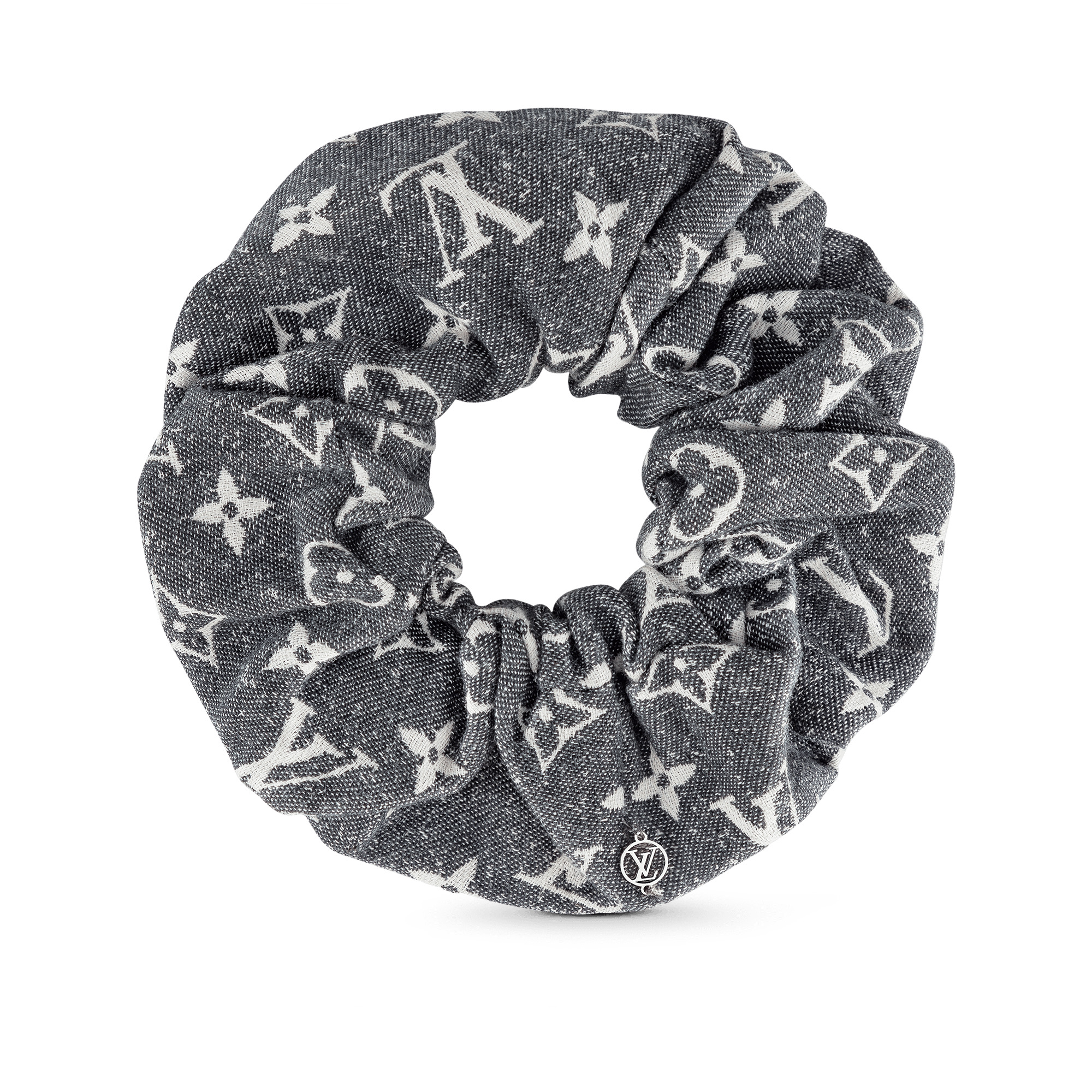 Monogram Jacquard Denim Scrunchy - 1