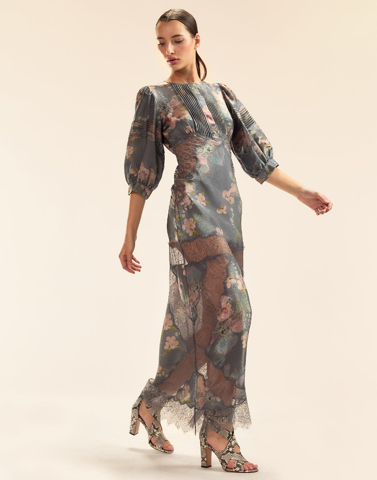 Claud Silk Lamé Dress - 4