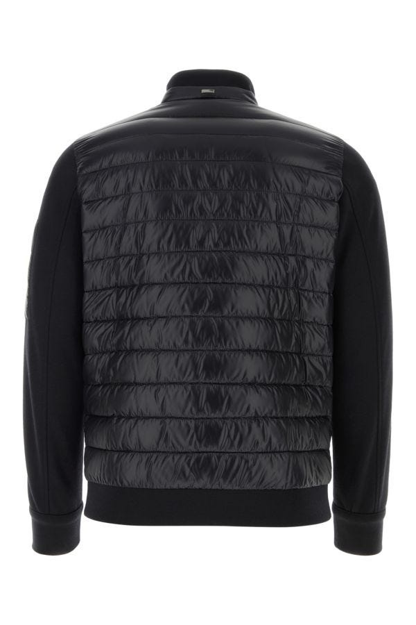 Black nylon down jacket - 2