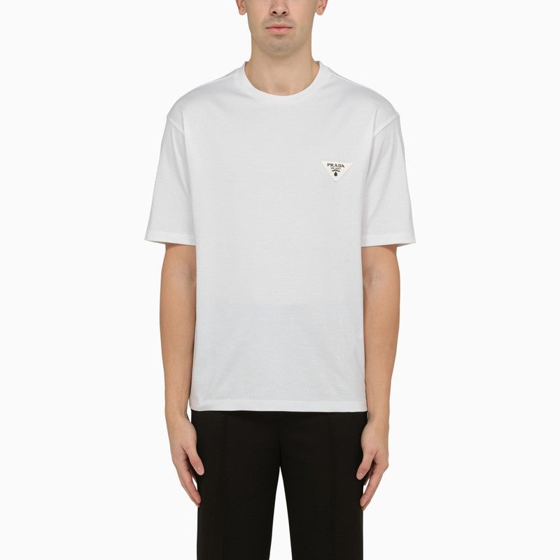 Prada Prada Black Cotton Crew-Neck T-Shirt Men | luosophy