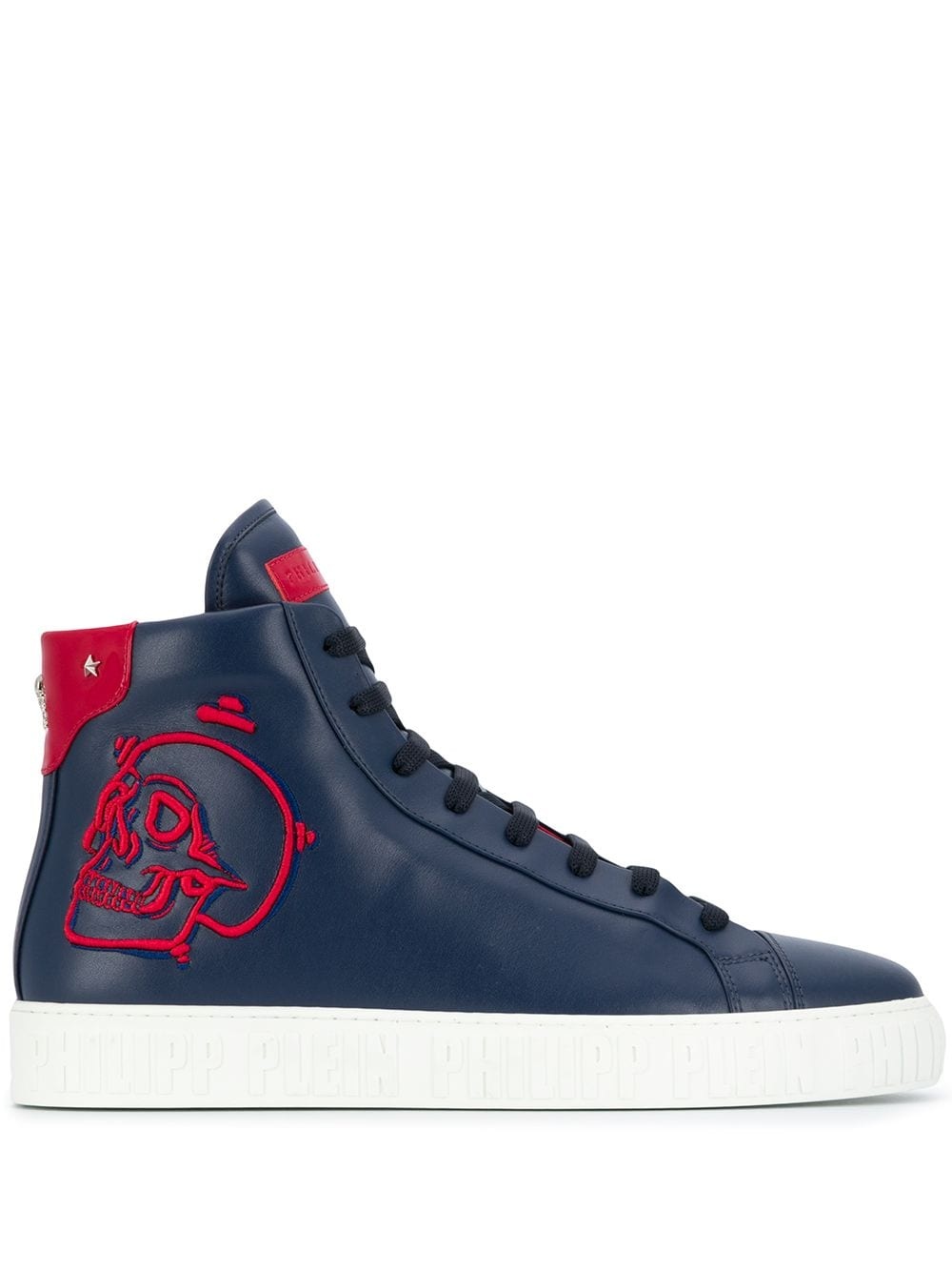 Skull high-top sneakers - 1