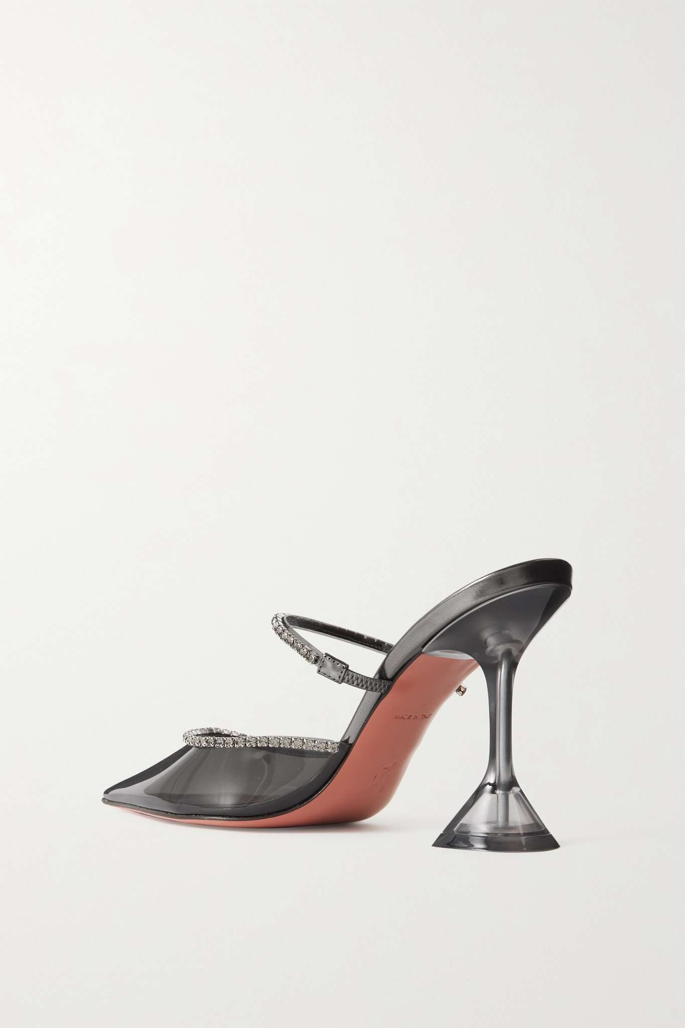 Gilda crystal-embellished leather and PVC pumps - 3