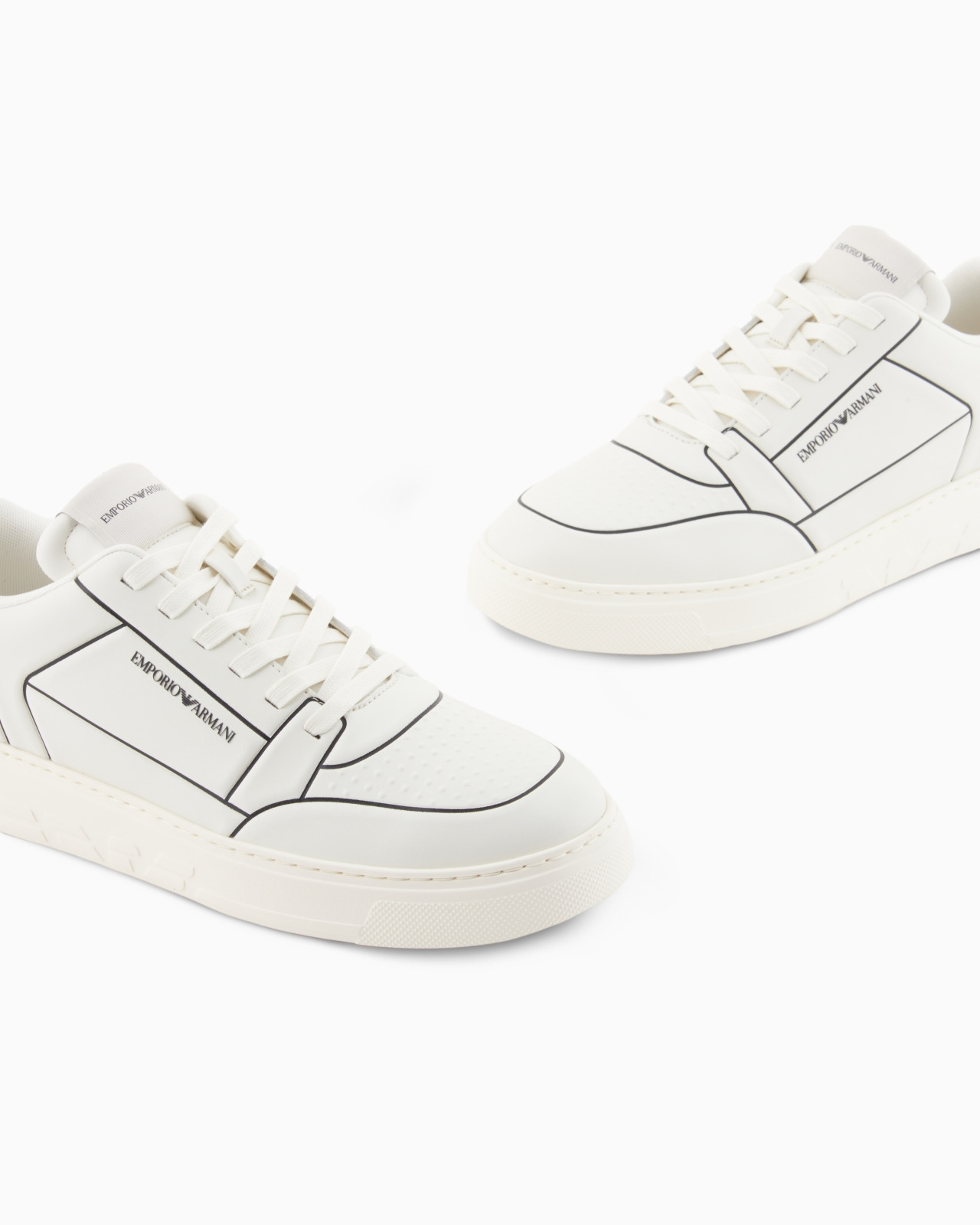 LEATHER SNEAKERS WITH AN EMBOSSED PRINT - 5