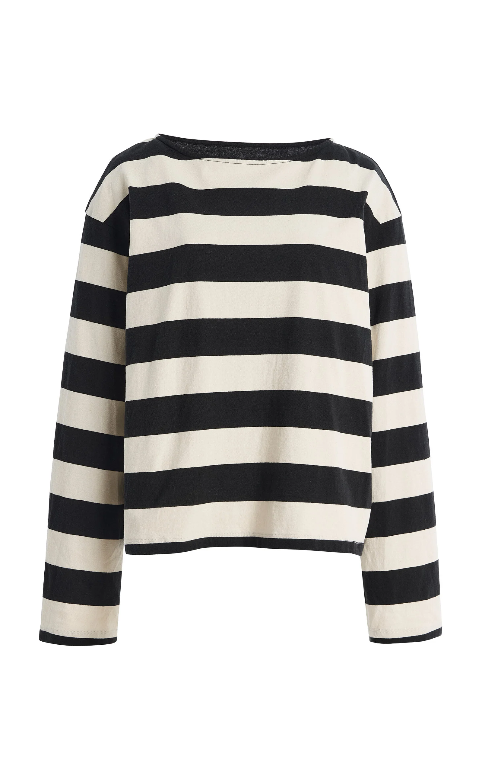 The Jersey Striped Cotton Top black/white - 1