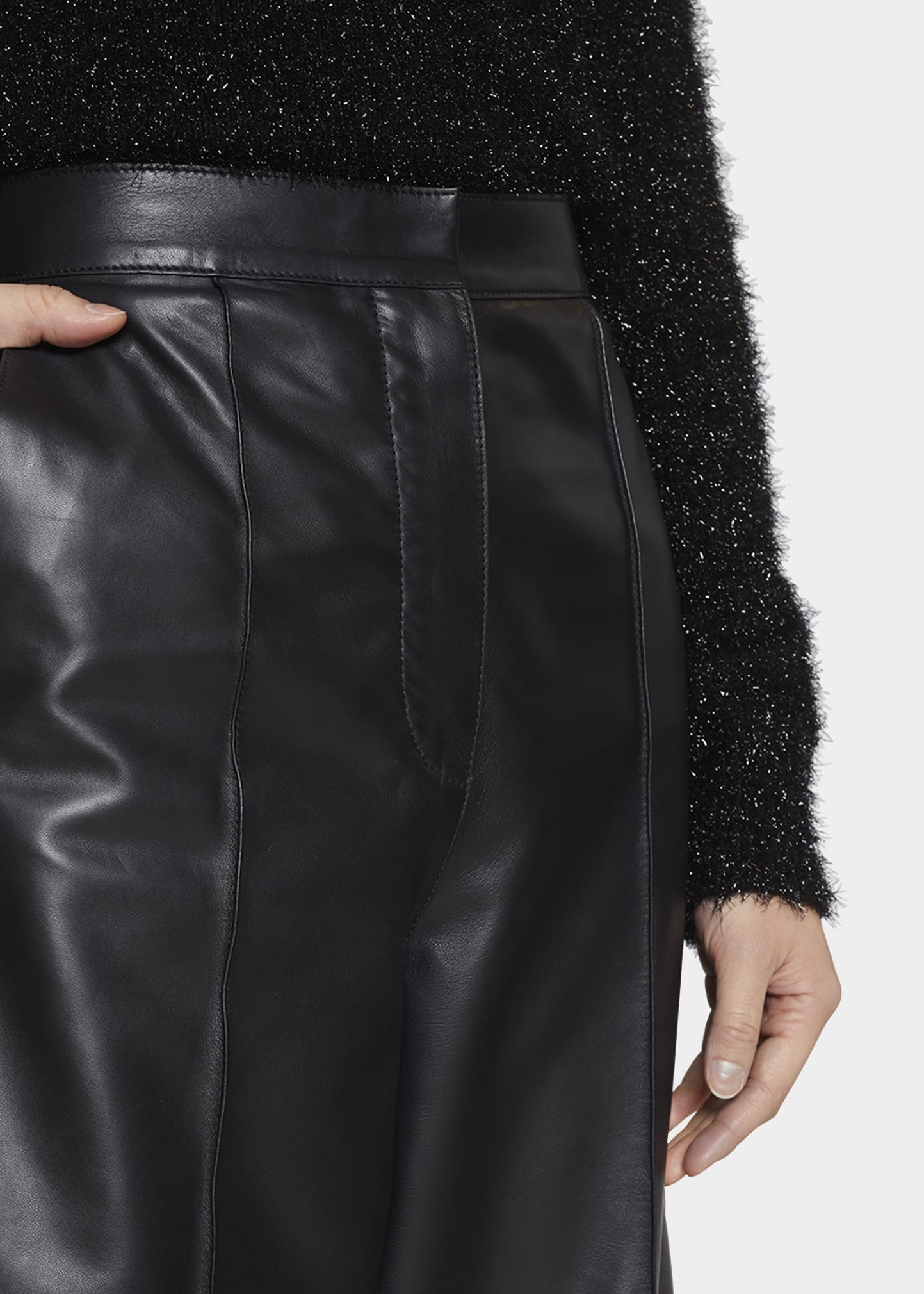 Lambskin Leather Balloon Trousers - 5