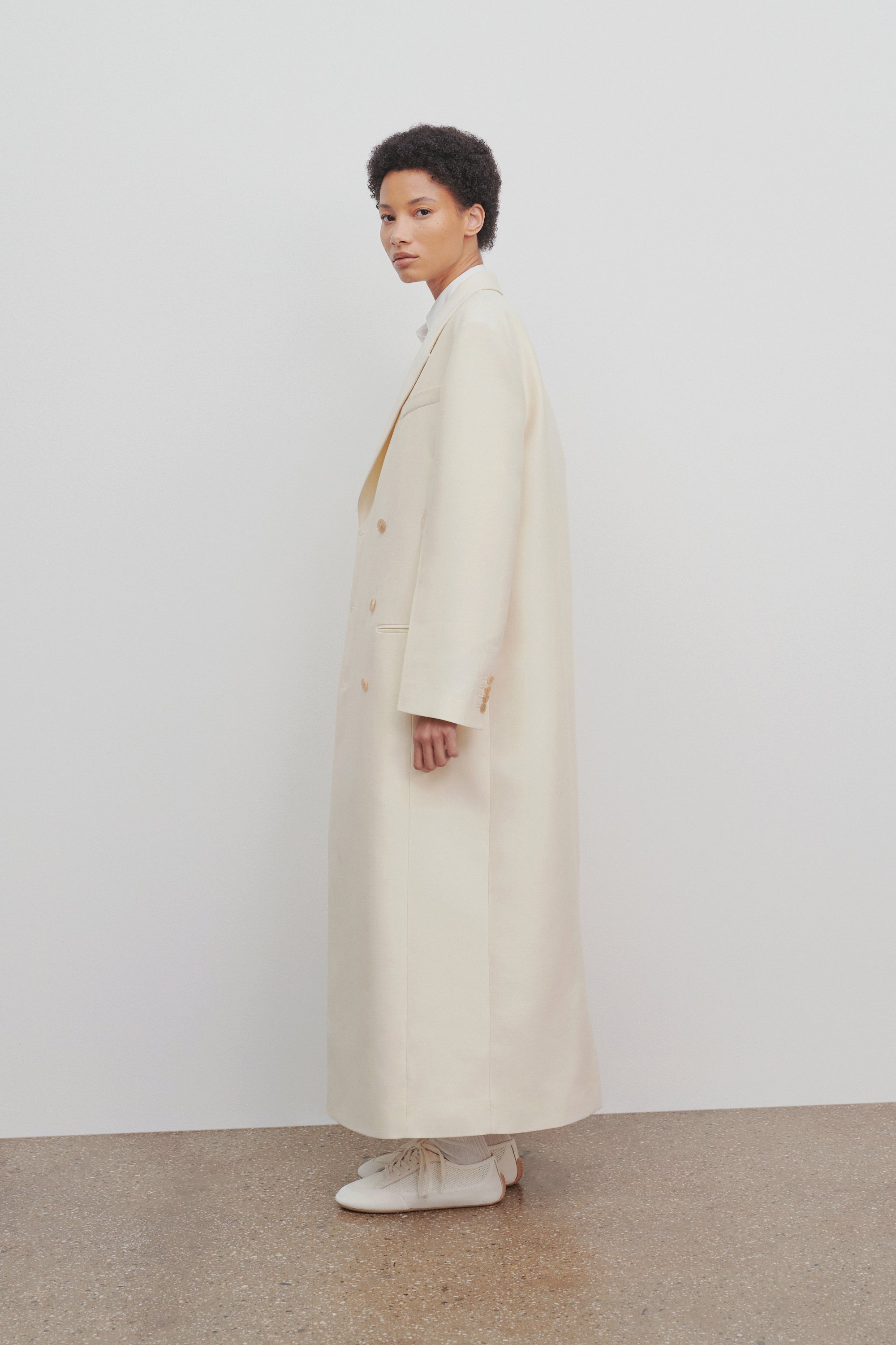 Catena Coat in Wool and Silk - 5