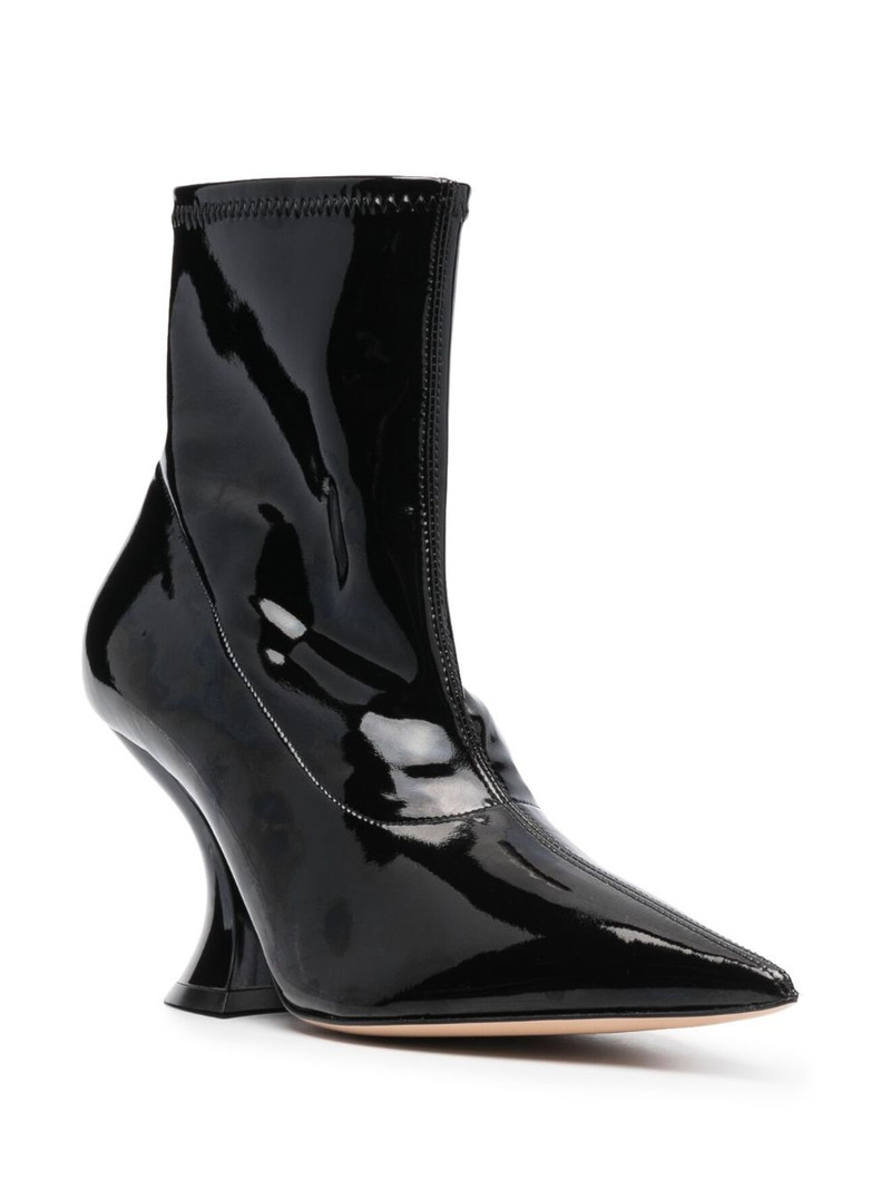 CASADEI Elodie 80mm leather ankle boots outlook