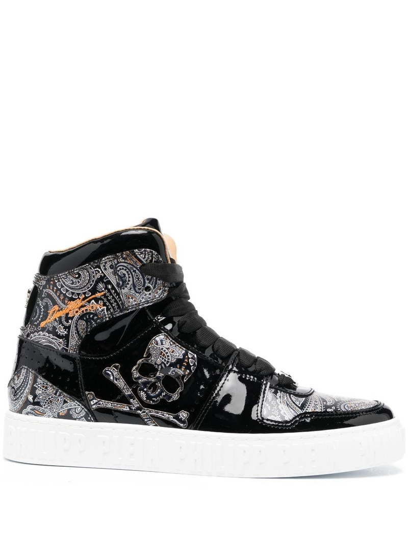 Paisley high-top sneakers 1