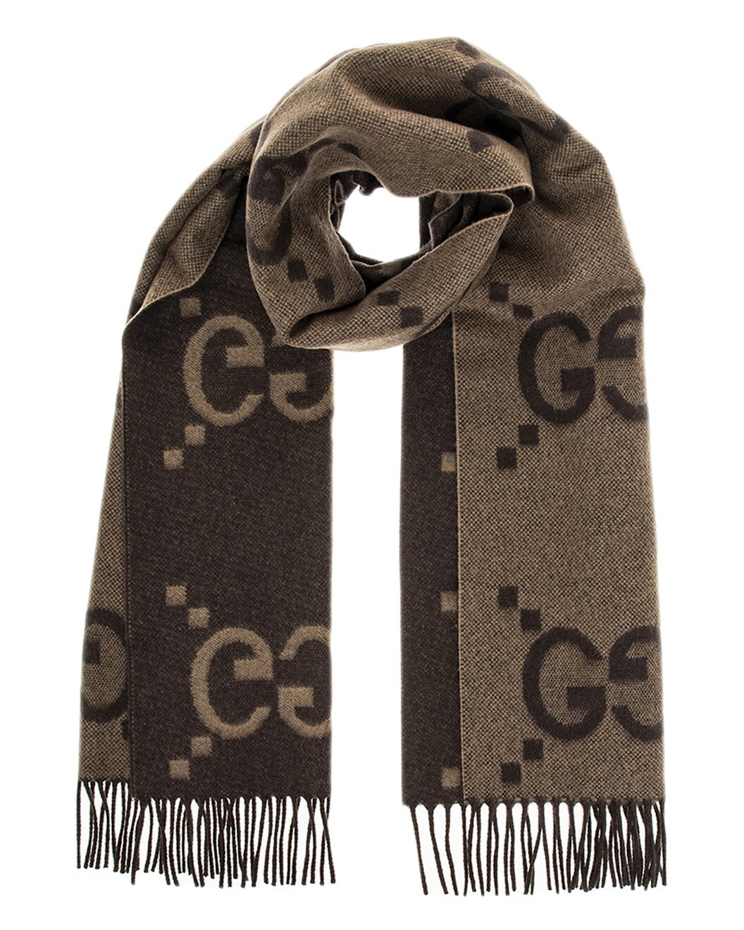 Gucci GG Jacquard Cashmere Scarf - 1