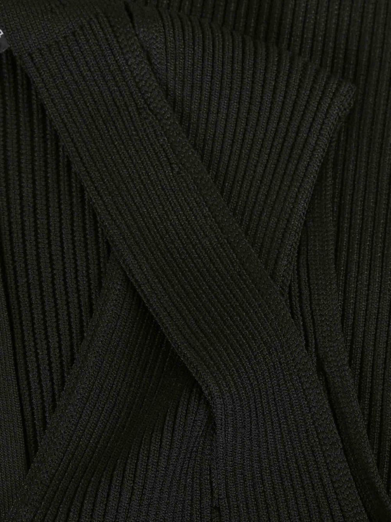 V-neck ribbed mini dress 3