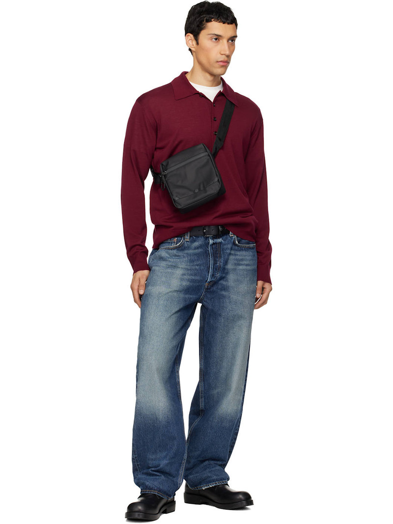 BOSS Black Double B Monogram Leather Belt outlook