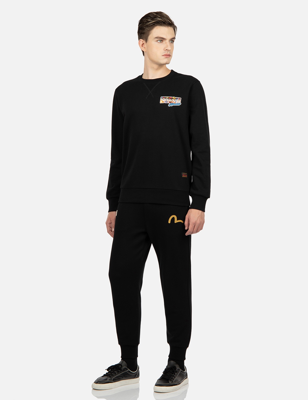 POMPADOUR DARUMA AND KAMON PRINT SWEATSHIRT - 4