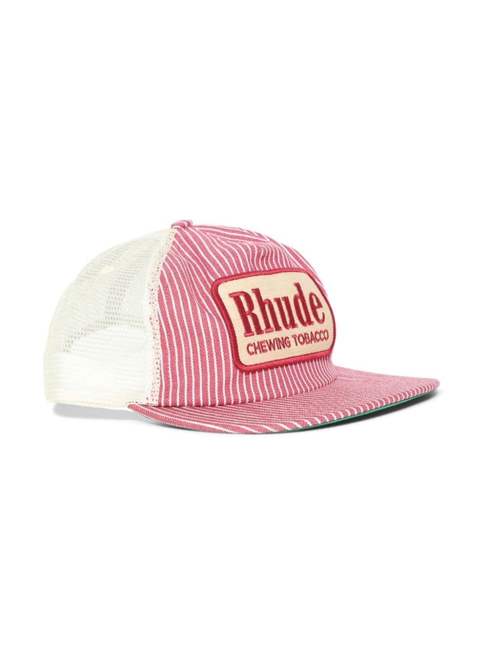 embroidered-logo striped cap - 2