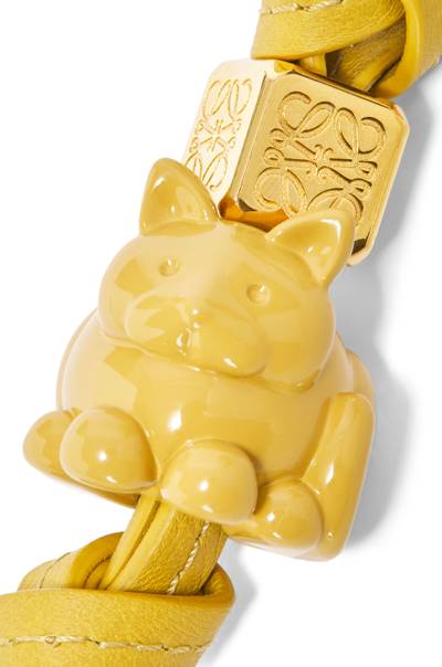 Loewe Kitty charm in calfskin and brass outlook