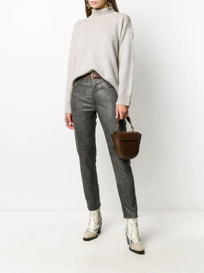 Isabel Marant Étoile coated mid-rise skinny jeans outlook