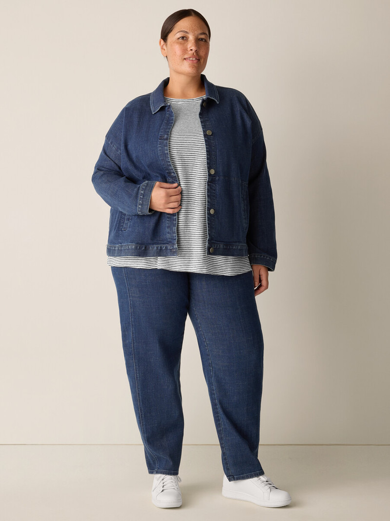 Cotton Stretch Denim Classic Collar Jacket 6