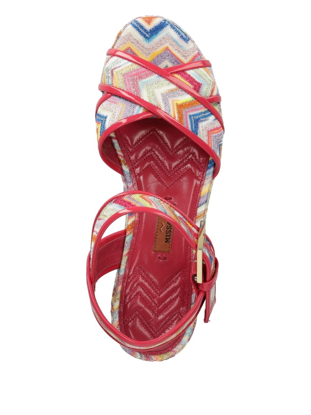 85mm zigzag-patterned platform sandals - 4