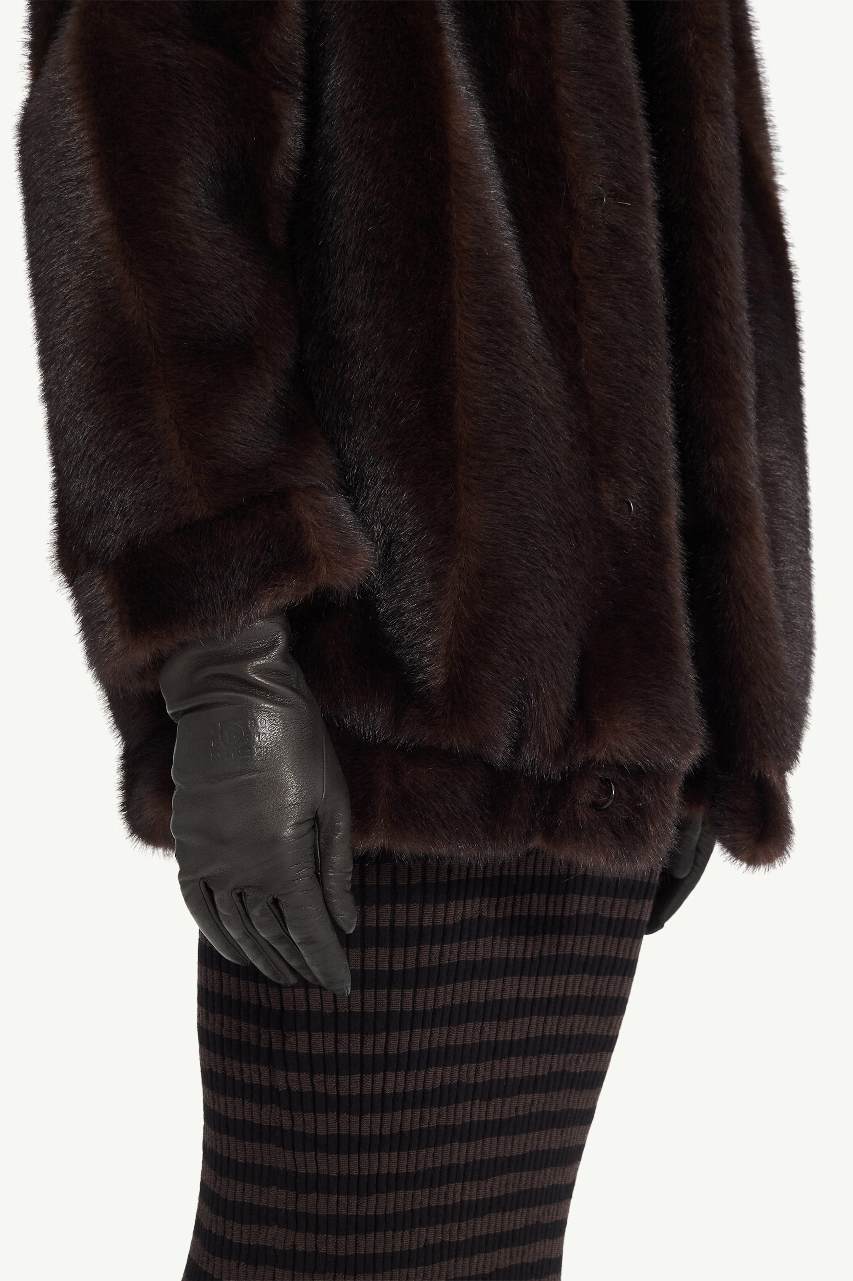 Mid-length leather gloves - 3