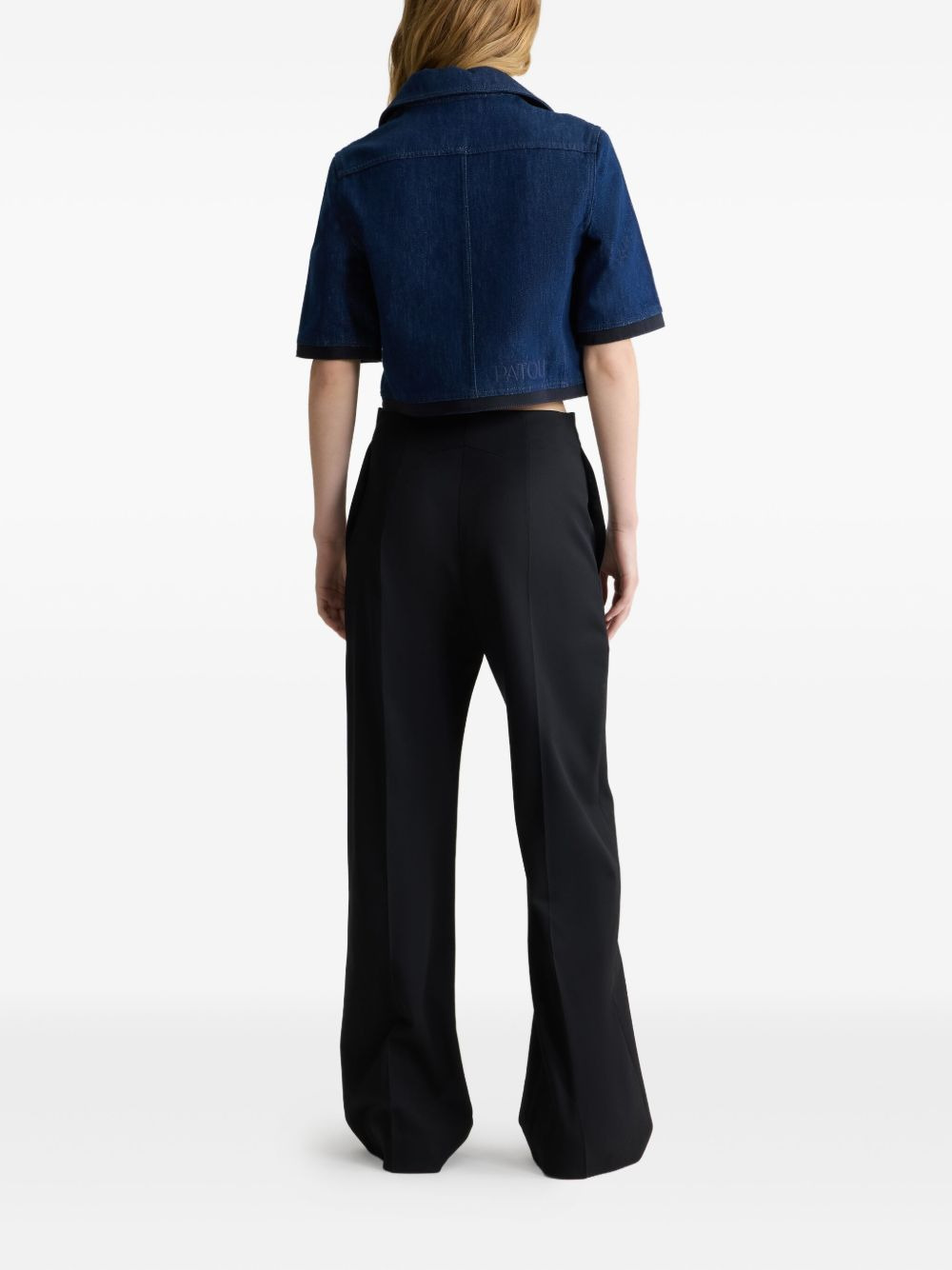 denim short-sleeved jacket - 3