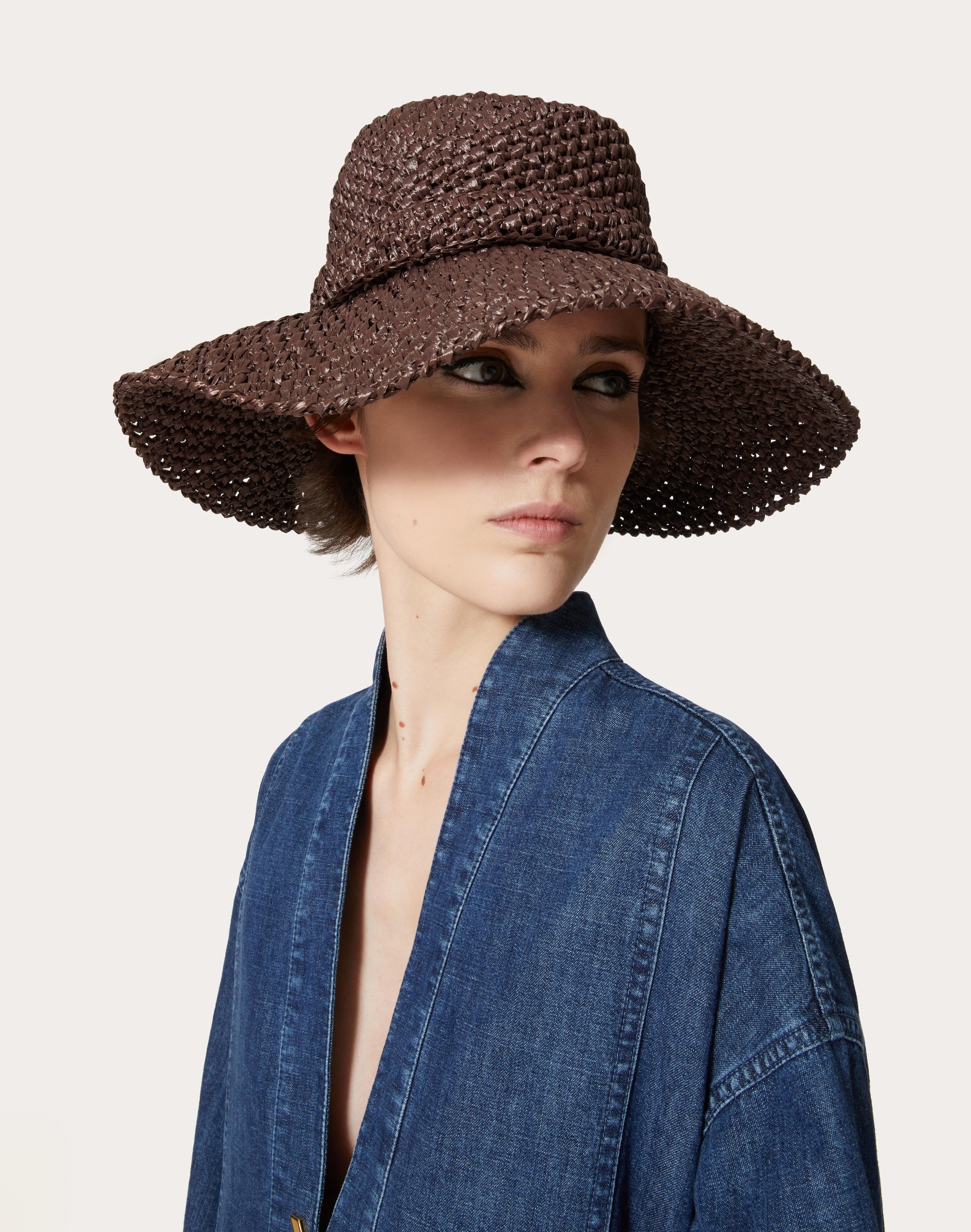 VALENTINO GARAVANI FEDORA HAT IN RAFFIA HANDMADE WITH CROCHET TECHNIQUE - 4