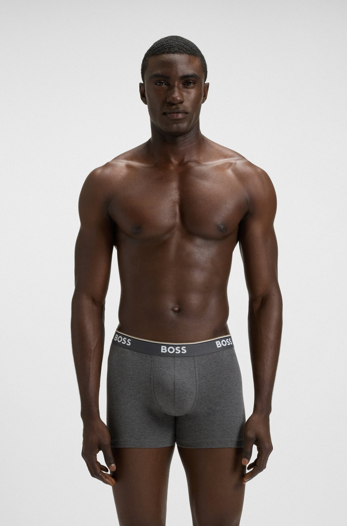THREE-PACK OF STRETCH-COTTON BOXER BRIEFS WITH LOGOS - 2