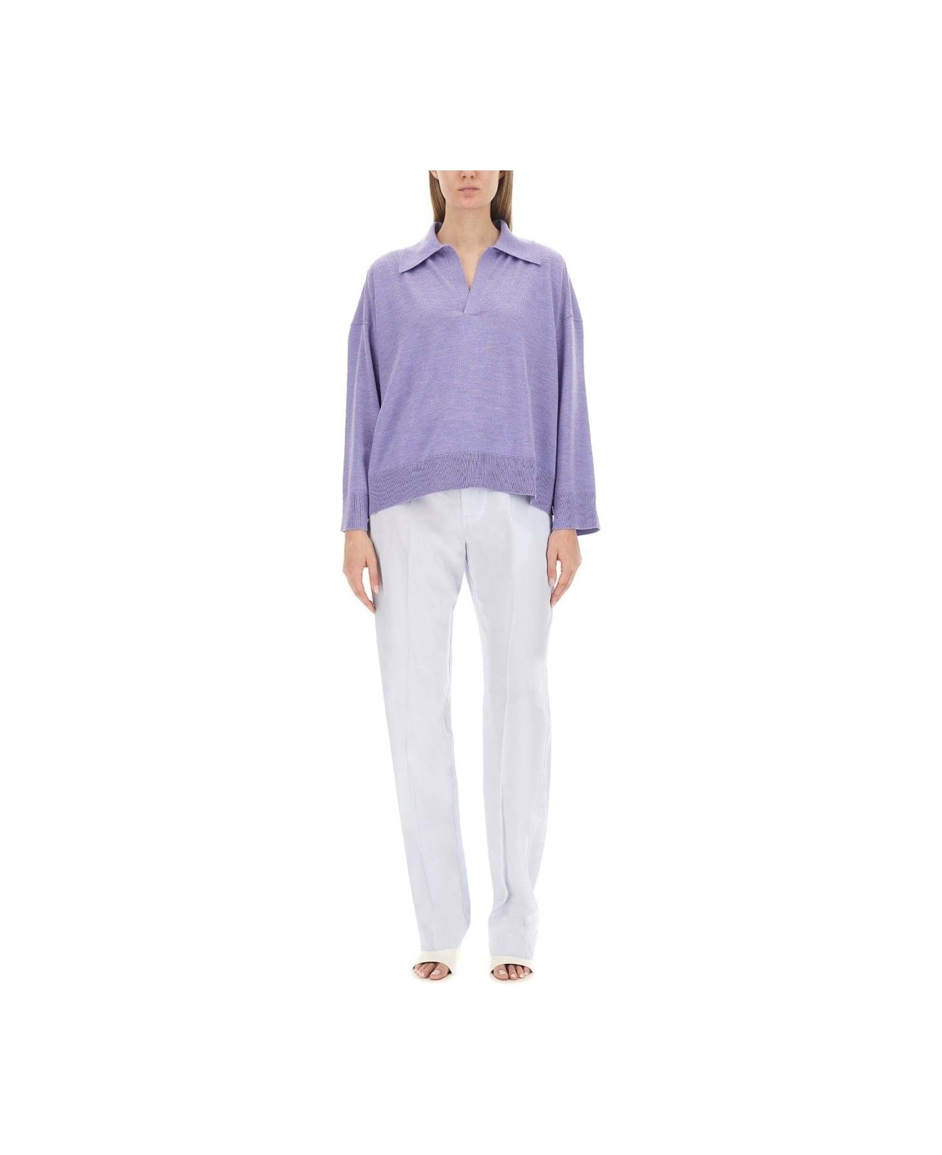Bv Embroidered Knit Polo Shirt - 3