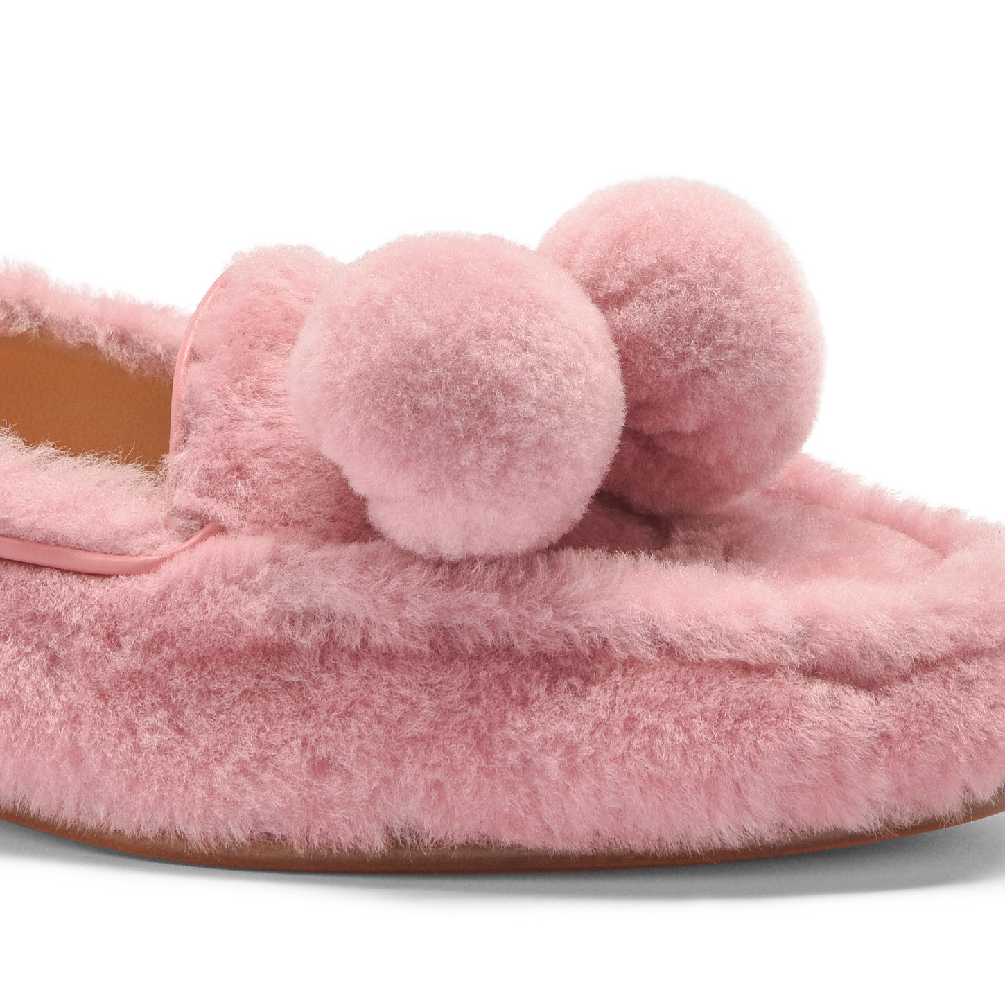Women's pink fur Andrea loafer - 6