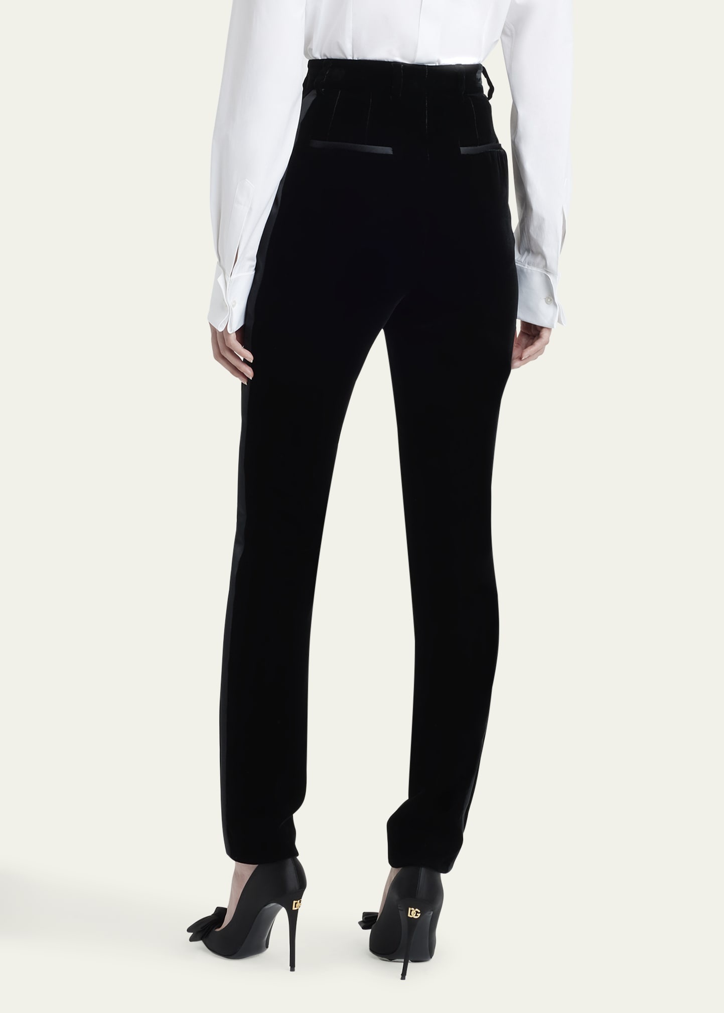 Skinny Velvet Trousers - 3